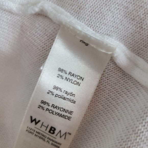 White House Black Market Womens XS White Open Front Long Sleeve Cardigan Sweater - Picture 7 of 8